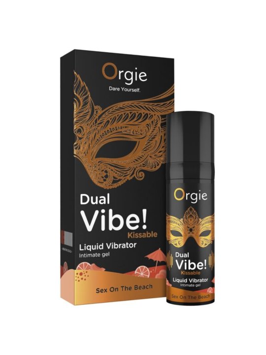 ORGIE DUAL VIBE SEX ON THE BEACH GEL INTIMO BESABLE EFECTO VIBRANTE 15 ML