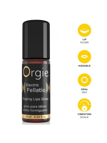 ORGIE ELECTRIC FELLATIO GLOSS LABIAL BESABLE EFECTO VIBRANTE 10 ML