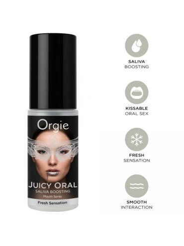 ORGIE JUICY ORAL SPRAY BUCAL ESTIMULANTE DE SALIVA SABOR MENTA 15 ML