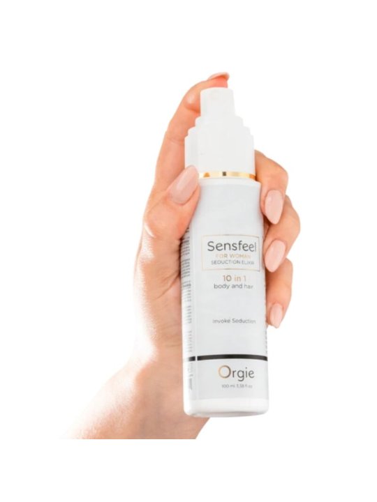 ORGIE SENSFEEL ELIXIR DE SEDUCCION PARA MUJER 10 EN 1 CUERPO Y CABELLO 100 ML