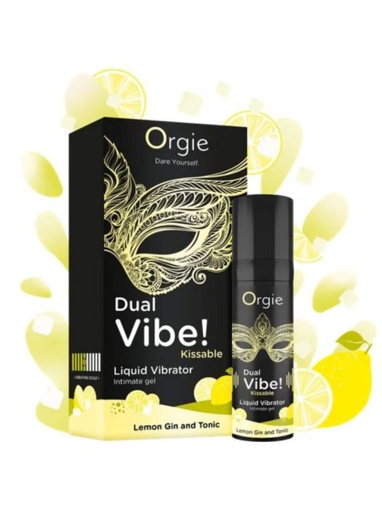 ORGIE DUAL VIBE LEMON GIN AND TONIC GEL INTIMO BESABLE EFECTO VIBRANTE 15 ML