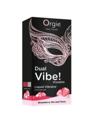 ORGIE DUAL VIBE GIN AND TONIC FRESA GEL INTIMO BESABLE EFECTO VIBRANTE 15 ML