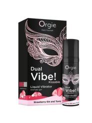 ORGIE DUAL VIBE GIN AND TONIC FRESA GEL INTIMO BESABLE EFECTO VIBRANTE 15 ML
