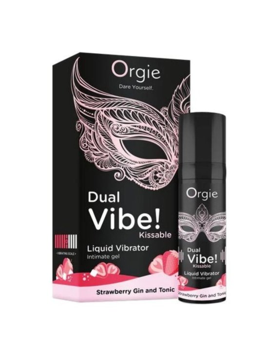 ORGIE DUAL VIBE GIN AND TONIC FRESA GEL INTIMO BESABLE EFECTO VIBRANTE 15 ML