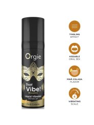 ORGIE DUAL VIBE PINA COLADA GEL INTIMO BESABLE EFECTO VIBRANTE 15 ML