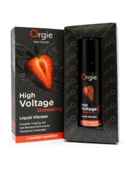 ORGIE HIGH VOLTAGE STRAWBERRY GEL INTIMO BESABLE EFECTO VIBRANTE EXTRA FUERTE 15 ML