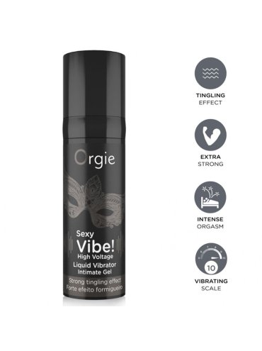 ORGIE SEXY VIBE HIGH VOLTAGE GEL INTIMO EFECTO VIBRANTE EXTRA FUERTE 15 ML