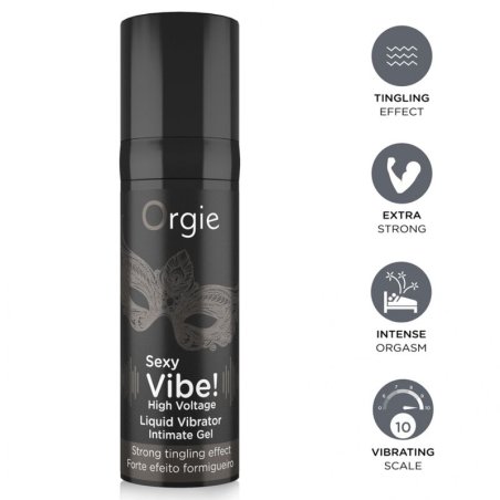 ORGIE SEXY VIBE HIGH VOLTAGE GEL INTIMO EFECTO VIBRANTE EXTRA FUERTE 15 ML