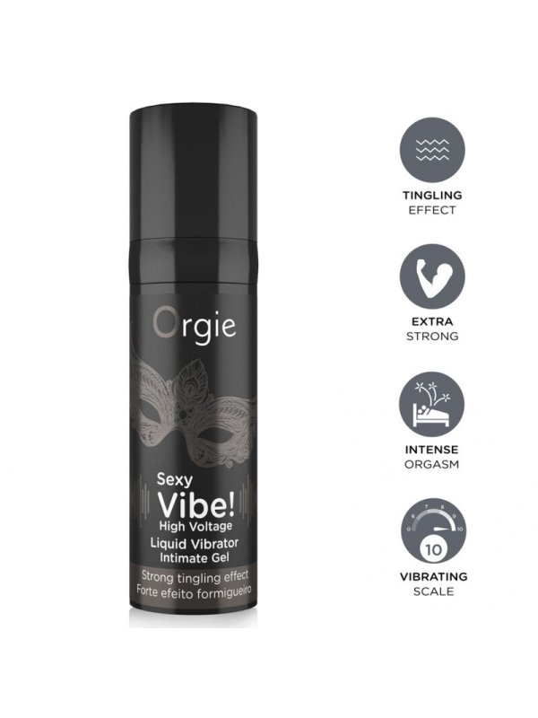 ORGIE SEXY VIBE HIGH VOLTAGE GEL INTIMO EFECTO VIBRANTE EXTRA FUERTE 15 ML