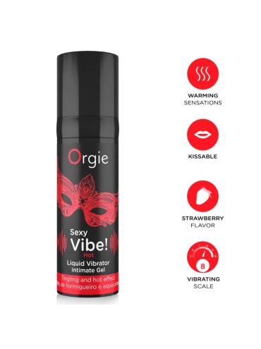 ORGIE SEXY VIBE HOT GEL INTIMO EFECTO VIBRANTE Y CALOR 15 ML