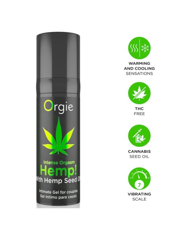 ORGIE HEMP INTENSE ORGASM GEL INTIMO MULTISENSACION CON ACEITE DE CANAMO 15 ML