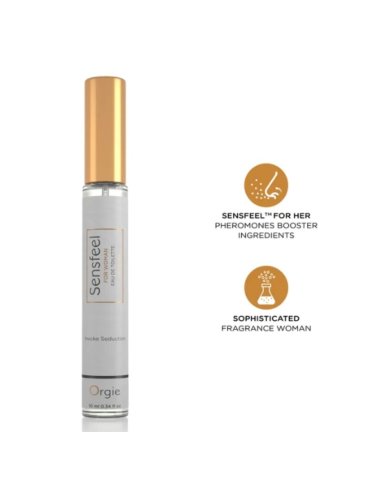 ORGIE SENSFEEL EAU DE TOILETTE CON POTENCIADOR DE FEROMONAS TAMANO VIAJE PARA MUJER 10 ML