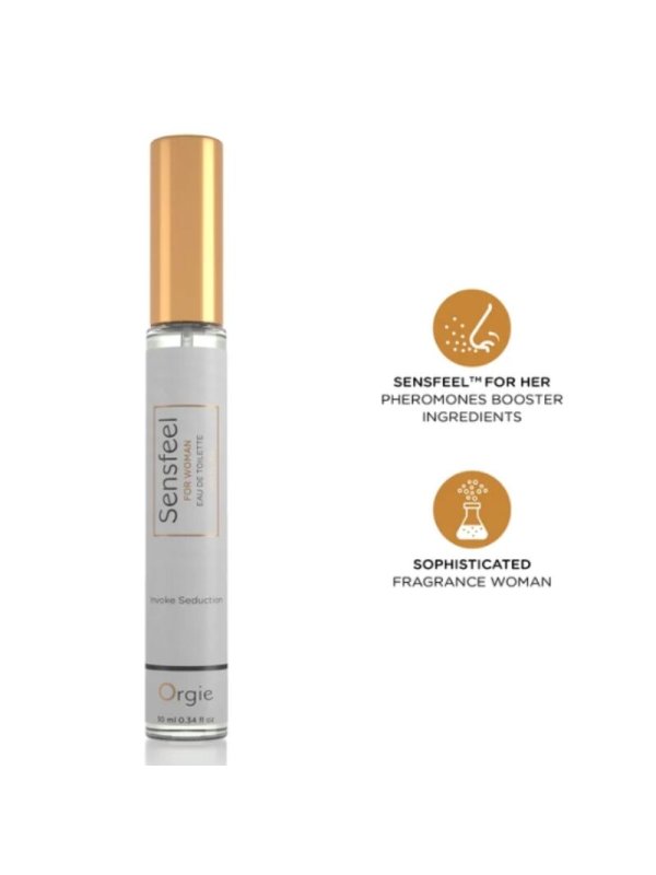 ORGIE SENSFEEL EAU DE TOILETTE CON POTENCIADOR DE FEROMONAS TAMANO VIAJE PARA MUJER 10 ML