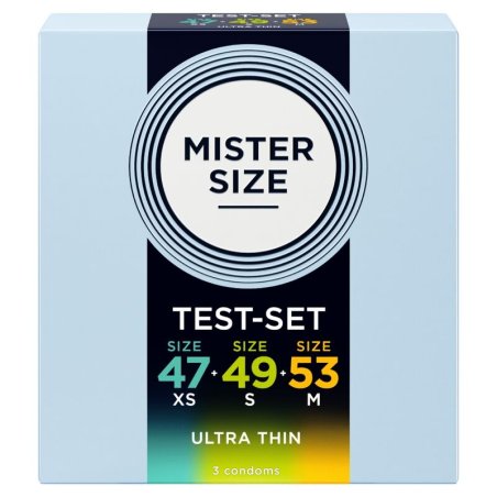 MISTER SIZE PACK MUESTRA PRESERVATIVOS TALLA 47 49 53 MM 3 UNIDADES