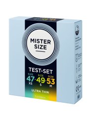 MISTER SIZE PACK MUESTRA PRESERVATIVOS TALLA 47 49 53 MM 3 UNIDADES