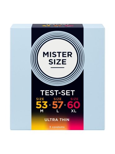 MISTER SIZE PACK MUESTRA PRESERVATIVOS TALLA 53 57 60 MM 3 UNIDADES