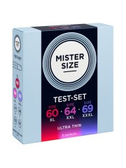 MISTER SIZE PACK MUESTRA PRESERVATIVOS TALLA 60 64 69 MM 3 UNIDADES