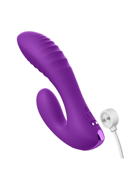 FANTASY FOR HER SECRET LOVER VIBRADOR DOBLE PUNTO G Y CLITORIS RECARGABLE MORADO