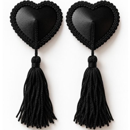 CHILIROSE CR 4897 CUBREPEZONES CORAZON CON BORLAS NEGRO