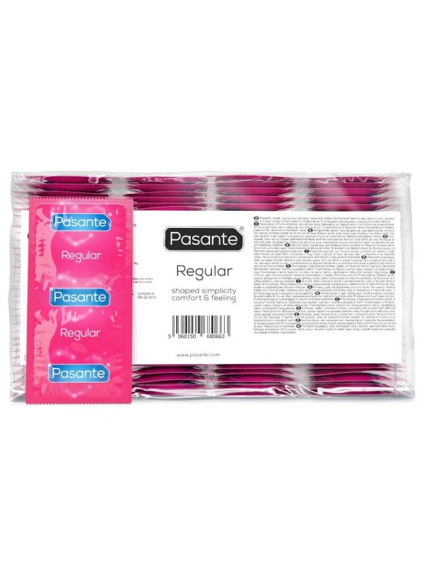 PASANTE CONDOM GAMA REGULAR 144 UNIDADES BOLSA