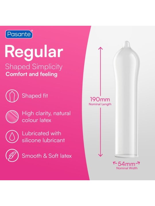 PASANTE CONDOM GAMA REGULAR 144 UNIDADES BOLSA