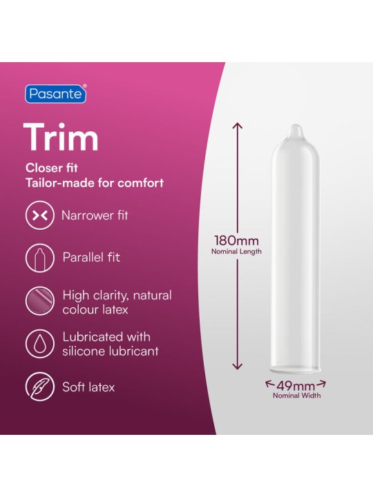 PASANTE PRESERVATIVO TRIM AJUSTADO BOLSA 144 UNIDADES