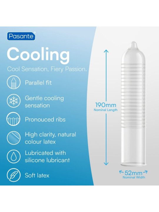 PASANTE PRESERVATIVOS EFECTO FRIO BOLSA 144 UNIDADES
