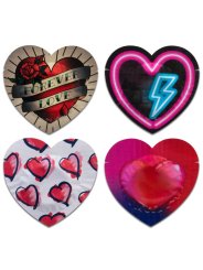 PASANTE PRESERVATIVO ROJO FORMA CORAZON BOLSA 144 UNIDADES