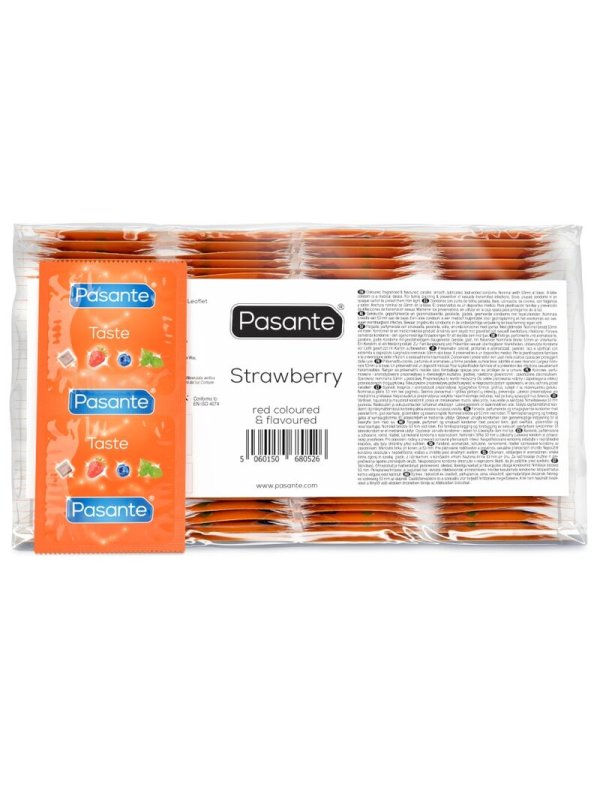 PASANTE PRESERVATIVO SABOR FRESA BOLSA 144 UNIDADES