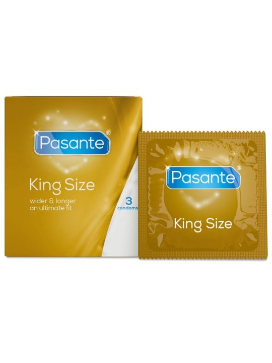 PASANTE PRESERVATIVOS KING MS LARGOS Y ANCHOS 3 UNIDADES
