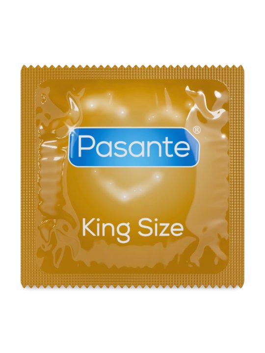 PASANTE PRESERVATIVOS KING MS LARGOS Y ANCHOS CAJA 144 UNIDADES