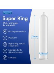 PASANTE PRESERVATIVO TAMANO SUPER KING BOLSA 144 UNIDADES