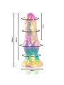EPIC IRIS DILDO CON TESTICULOS ARCOIRIS DE PLACER