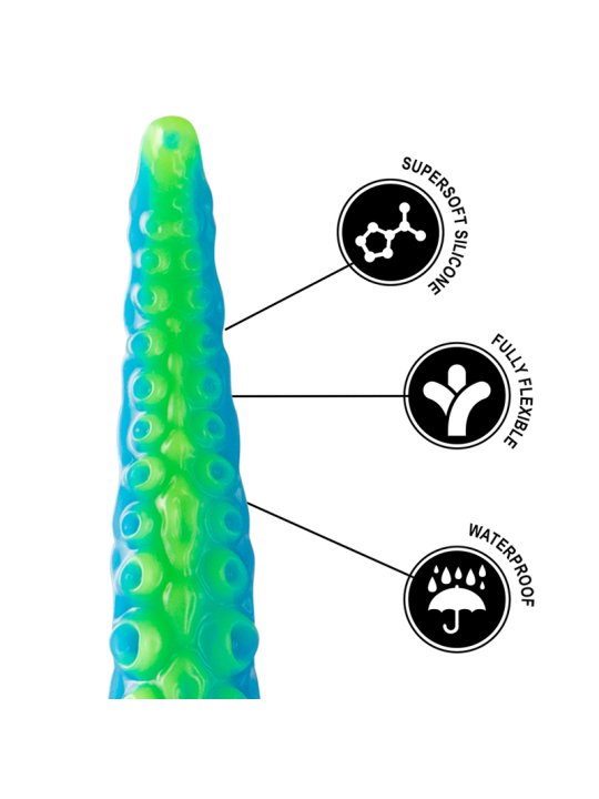 EPIC SCYLLA DILDO TENTACULO FINO FLUORESCENTE TAMANO GRANDE
