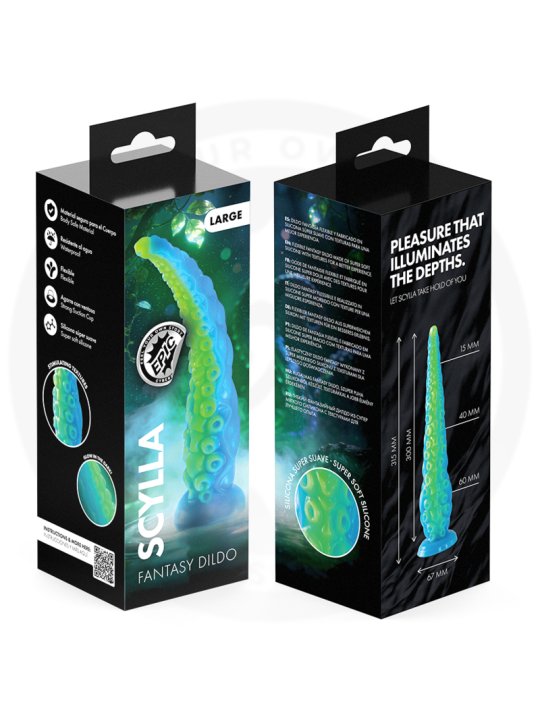 EPIC SCYLLA DILDO TENTACULO FINO FLUORESCENTE TAMANO GRANDE
