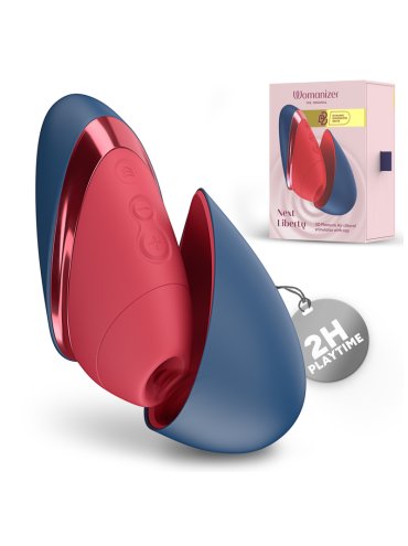 WOMANIZER NEXT LIBERTY ESTIMULADOR DE CLITORIS 3D PLEASURE AIR AZUL ROJO