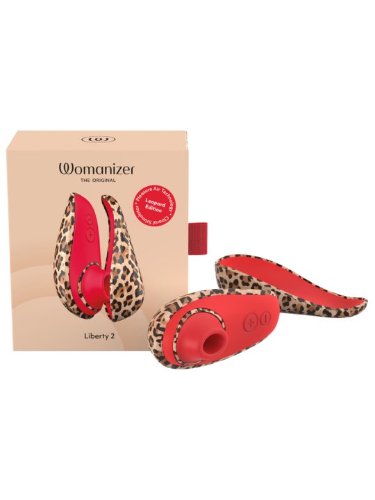 WOMANIZER LIBERTY 2 ESTIMULADOR DE CLITORIS POR SUCCION 8 NIVELES ESTAMPADO DE LEOPARDO
