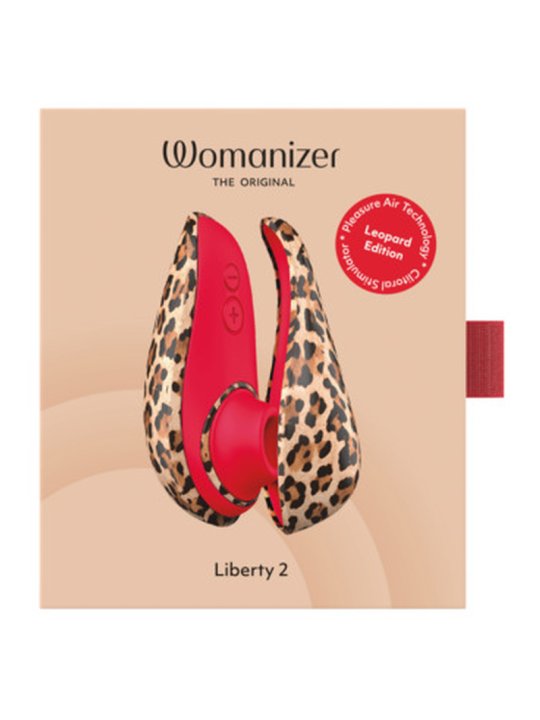 WOMANIZER LIBERTY 2 ESTIMULADOR DE CLITORIS POR SUCCION 8 NIVELES ESTAMPADO DE LEOPARDO