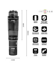 INTENSE KURT MINI MASAJEADOR CON 4 CABEZALES INTERCAMBIABLES NEGRO