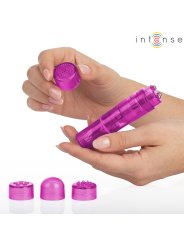 INTENSE KURT MINI MASAJEADOR CON 4 CABEZALES INTERCAMBIABLES ROSA