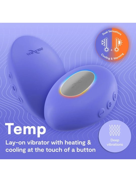 WE VIBE TEMP VIBRADOR CON FUNCION DE CALOR Y FRIO AZUL LAVANDA