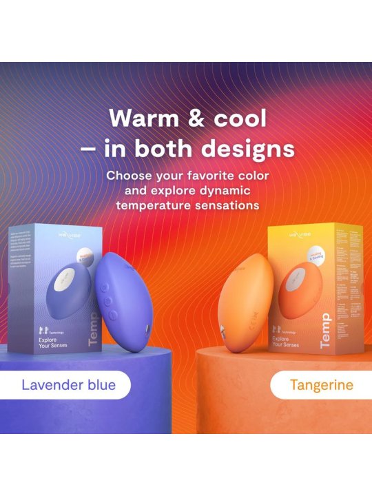 WE VIBE TEMP VIBRADOR CON FUNCION DE CALOR Y FRIO AZUL LAVANDA