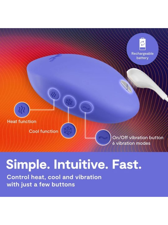 WE VIBE TEMP VIBRADOR CON FUNCION DE CALOR Y FRIO AZUL LAVANDA