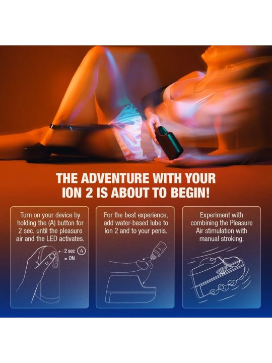 ARCWAVE ION 2 MASTURBADOR MASCULINO CON ESTIMULACION POR ONDAS DE AIRE NEGRO