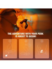 ARCWAVE PERK MASAJEADOR PROSTATICO VIBRADOR CON DOBLE MOTOR Y CONTROL REMOTO NEGRO
