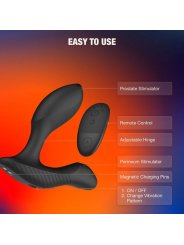 ARCWAVE PERK MASAJEADOR PROSTATICO VIBRADOR CON DOBLE MOTOR Y CONTROL REMOTO NEGRO
