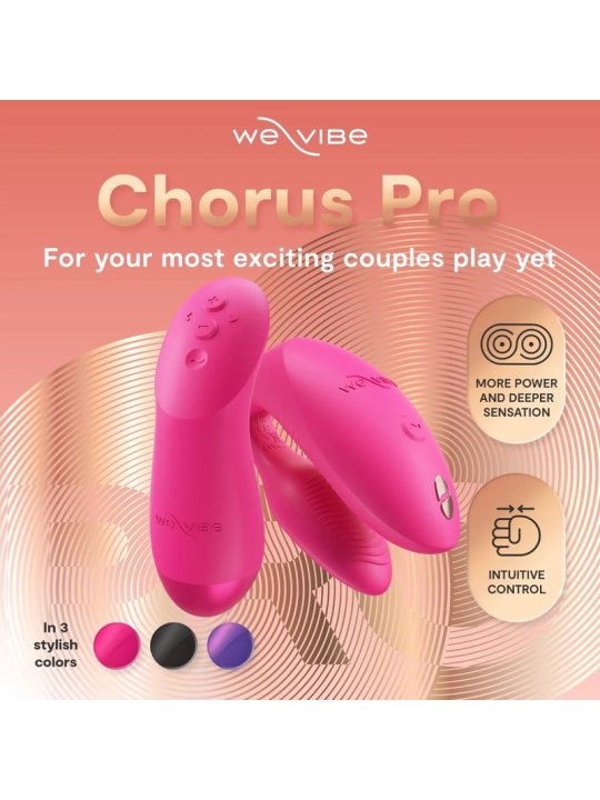 WE VIBE CHORUS PRO VIBRADOR PREMIUM PARA PAREJAS ROSA ELECTRICO