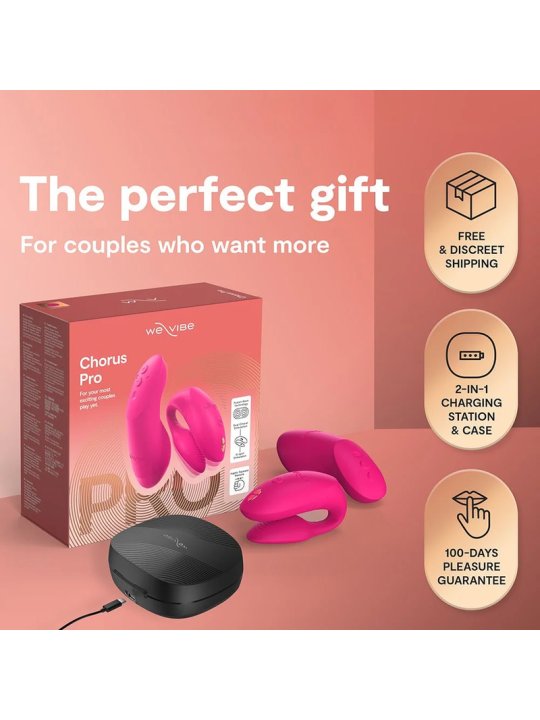 WE VIBE CHORUS PRO VIBRADOR PREMIUM PARA PAREJAS ROSA ELECTRICO