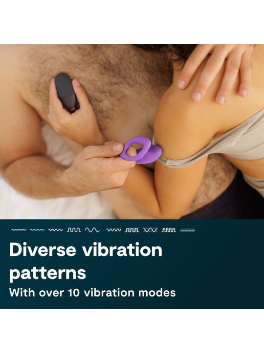 WE VIBE SYNC O VIBRADOR PARA PAREJAS CON ESTIMULACION ENVOLVENTE PURPURA CLARO