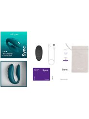 WE VIBE SYNC 2 VIBRADOR AJUSTABLE PARA PAREJAS VERDE TERCIOPELO